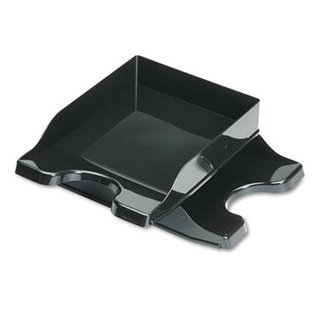 deflecto® Docutray Multi-directional Stacking Tray Set, 2 Sections, Letter To Legal Size Files, 10.13" X 13.63" X 2.5", Black, 2-pack freeshipping - TVN Wholesale